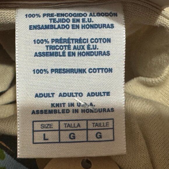 BEARADISE Bear Hug Graphic 100% Cotton T-Shirt, Beige, Large (Oversized) - Picture 10 of 11